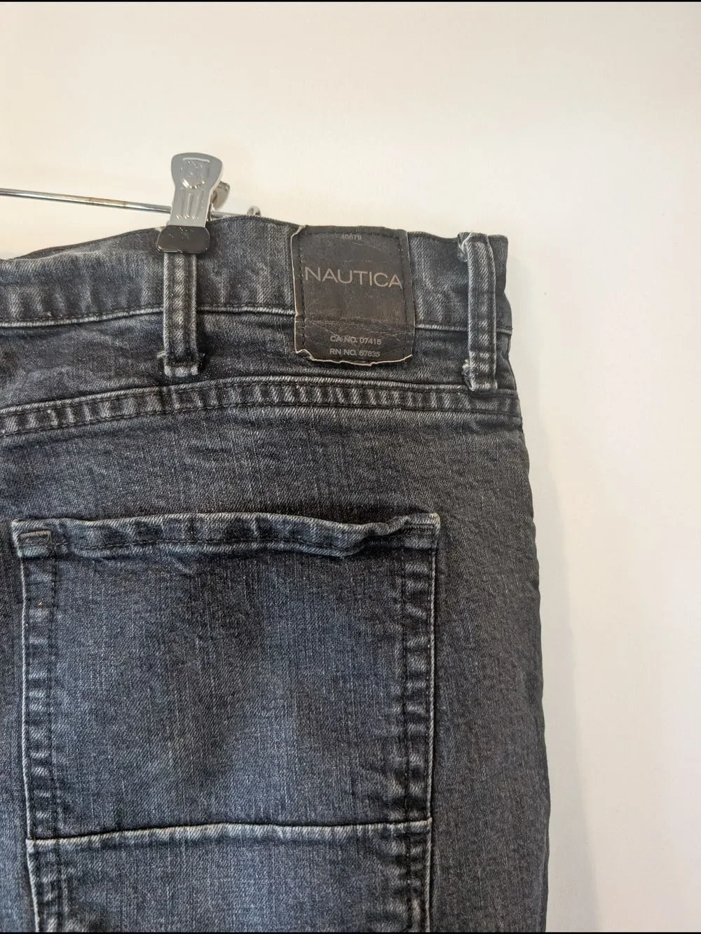 Nautica Men's Slim‎ Straight stretch Jeans in Dark Blue Wash 42 x 32